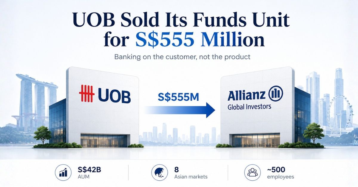UOB Sold Its Funds Unit For S$555 Million. Banking On The Customer, Not The Product. | Dr Wealth