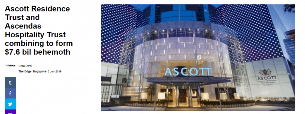 Ascott reit share price